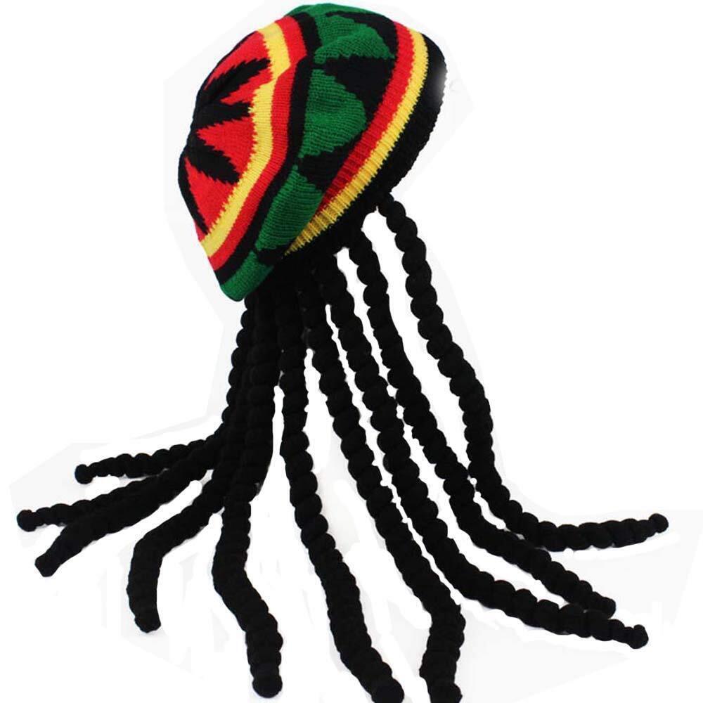 2177 Dreadlocks Wig Hat Reggae Jamaican Style Rasta Hat Crocheted Knitted